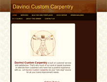 Tablet Screenshot of davincicustomcarpentry.com